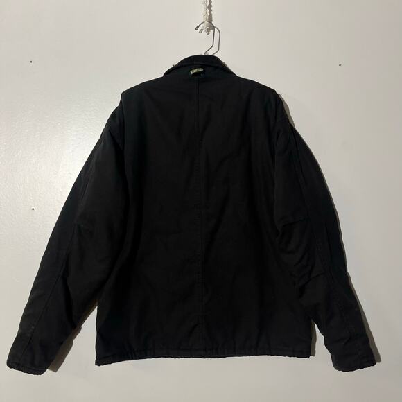 Berne Duck Core Canvas Full Zip Black Collared Coat Jacket Men’s Size Large - Picture 5 of 7